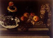 Juan de  Espinosa Still-Life of Fruit and a Plate of Olives France oil painting artist